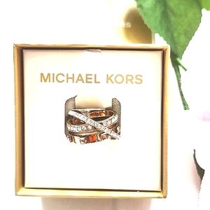 Michael Kors Gold and Silver Women's Ring